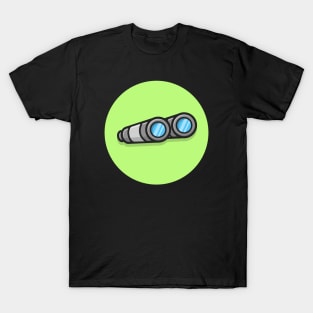 Binocular Cartoon Vector Icon Illustration T-Shirt